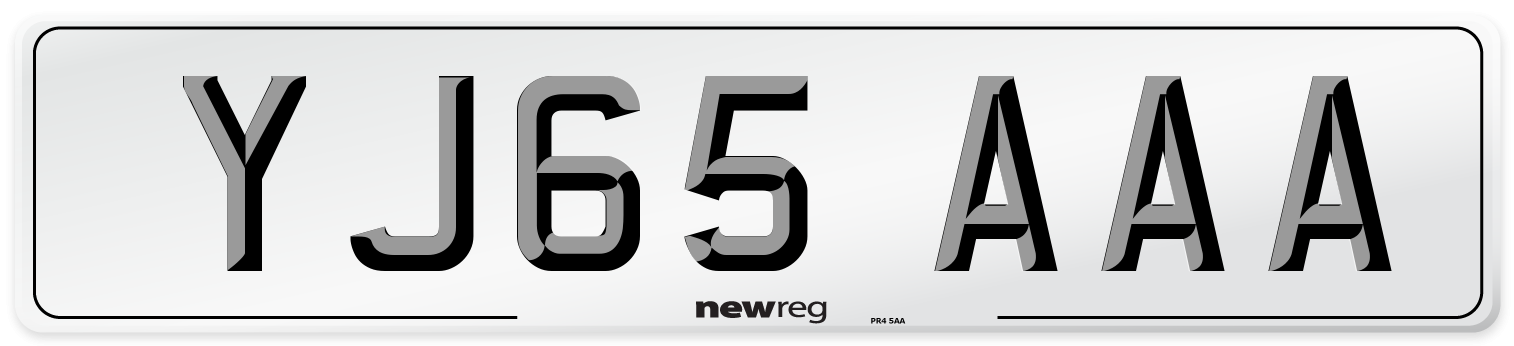 YJ65 AAA Number Plate from New Reg